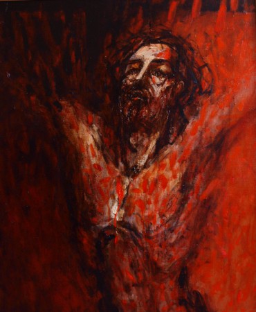 Dokonané je..., olej na plátne, 2009, 75x95cm